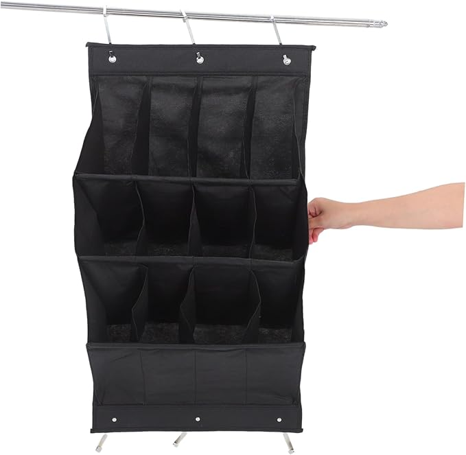 Ciieeo 12Grid Over the Door Shoe Organizer Wall Mounted Storage Rack for Shoes Accessories More Tool Installation for Narrow Doors Closets
