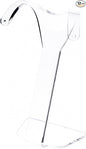Plymor Clear Acrylic Divided Pair Hanging Earring Display Stand, 3.125" W x 1.75" D x 4.75" H (12 Pack)
