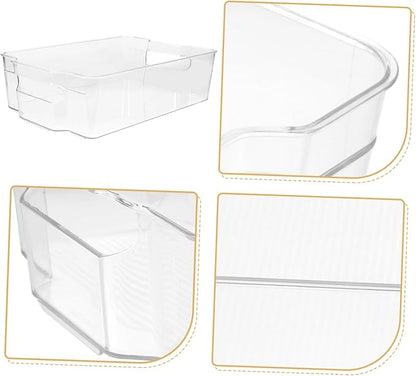Refrigerator Organizer Bin for Drinks Clear Rolling Soda Can Dispenser with Drawer Design Space-saving Beverage Holder for Beer Soda and More for Fridge Storage