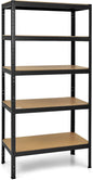 Tangkula 72" Storage Shelves, Heavy Duty Steel Frame 5-Tier Garage Shelf, Metal Multi-Use Storage Shelving Unit for Home/Office/Dormitory/Garage (1, Black)