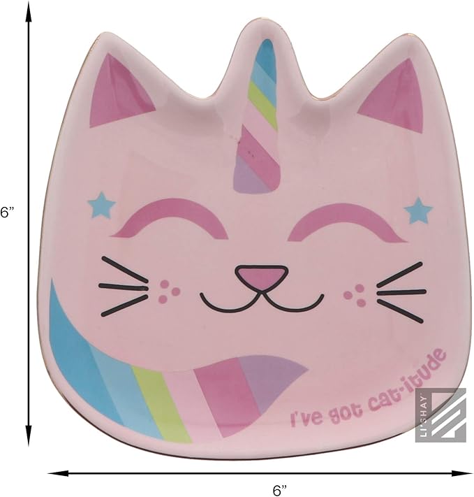Li'Shay Animal Printed Adorable Trinket Dish - Caticorn