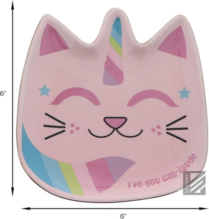 Li'Shay Animal Printed Adorable Trinket Dish - Caticorn