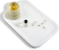 Karibiber Vanity Tray, 11.8inch Marble Bathroom Tray for Countertop, White Marble Bathroom Dresser, Stone Serving Tray for Kitchen Counter, Storage Organizer for Decor, Perfume, Jewelry