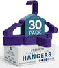 Utopia Home - Plastic Hangers 30 Pack - Space Saving Clothes Hanger - Durable and Strong Closet Organizers and Storage Makes It Ideal Stocking Stuffers or Apartment or Dorm Room Essentials (Purple)
