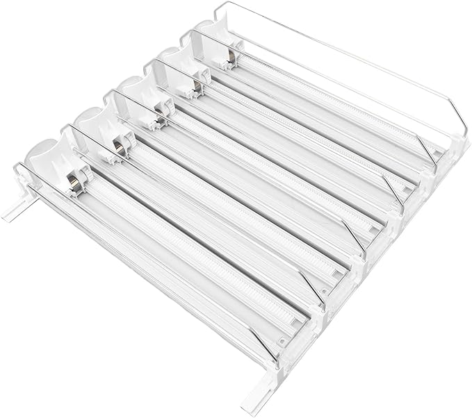 gernie Soda Can Dispenser, NonSlip and SelfPush Beverage Organizer for Shelves (White), gernieiby083dgxv-12