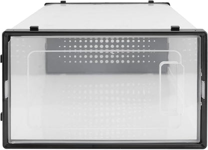 DOITOOL Thickened Plastic Shoe Storage Box with Clamshell Lid Household Shoes Organizer for Closet for Home Use