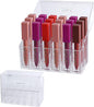 Acrylic Lipgloss Lip Gloss Holder & Rollerball Perfume Organizer for Compact Essential Oil Rollerball Perfume Holder, Makeup Brush, 18 Slots Tubular Storage Display Cabinet With Cover