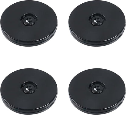 Geesatis 4 Pcs Acrylic Lazy Susan 3 inch Rotating Turntable Organizer Bearings Round Swivel Plate for Spice Rack Table Cake Kitchen Pantry, Black