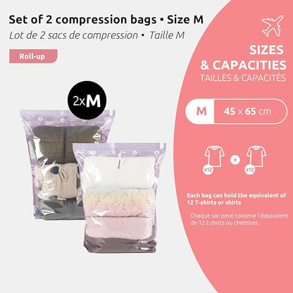 Travel Vacuum Bags Set by Compactor