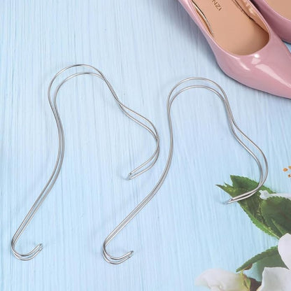 Holibanna 2PCS Metal Sandal Shoes Display Stainless Supports Shaper Forms Inserts Display Rack High Heel Support