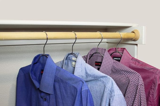 Heavy Duty Metal Hangers with Shoulder Notch - Pack of 12 Wire Clothes Hangers, Stainless Steel, Ultra-Thin Space-Saving Design for Coats, Shirts, Dresses - Perfect for Closets and Laundry Rooms