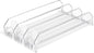 uxcell 3pcs Drink Organizer for Refrigerator, Self-Pushing Soda Can Organizer Width Adjustable Drink Dispenser Beverage Pusher for Fridge Pantry, White