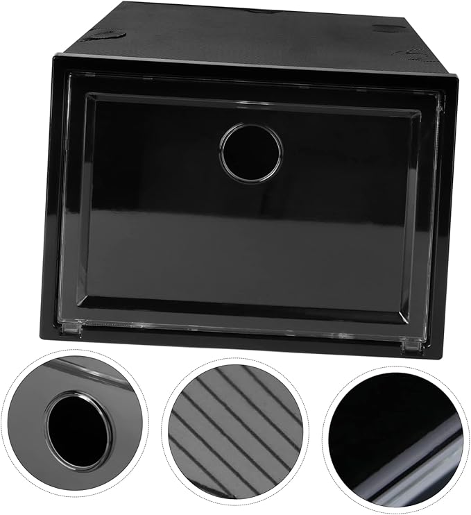 Healifty Transparent Plastic Shoe Storage Box with Dustproof Design Organizer for Home Stackable and Shoes Container with Visible Window for Easy Access and Scratch Protection