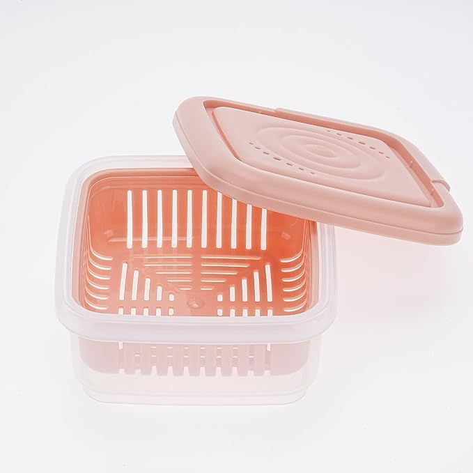 Soap Dish, Square Soap Travel Case with Drainage Layer, Leak-Proof Soap Container for Gym, Bathroom, Traveling, Camping, Soap Bar Shampoo Holder for Shower (Pink)