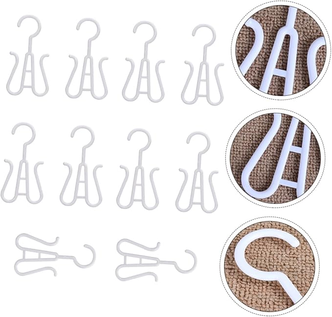 Homoyoyo 10Pcs Plastic Shoe Drying Hooks Multi Functional Shoes Hanging Organizer for Home Easy to Drain