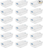 Sterilite 18-Pack Latching Box, Clear Plastic Under Bed Storage Bins with Lids, 32 Quart - Large Stackable Tote Organizer Containers for Closet, Bedroom, Bathroom, and Office Organization
