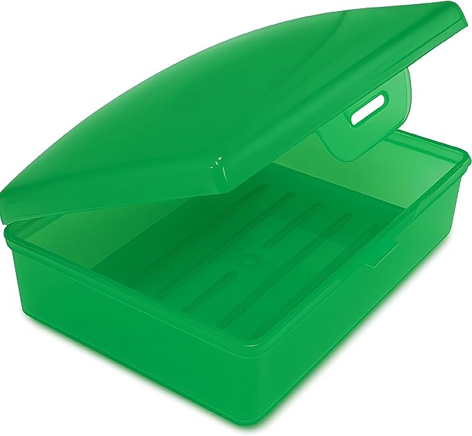 American Comb: Soap Box Green, 1 Ct - Made in The USA - Soapbox with Hinged Lid and Secure Latch