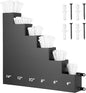 Cable Zip Tie Storage Holder Rack Metal Zip Tie Organizer Wall Mount Pockets with Screws for Workshop Shed Garage Home Ties, Ties and Tools Not Include(Black,14 x 13 Inch,6 Pockets)