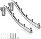 2 Pack Hangers Folding Coat Hanger Stainless Steel, Wall Clothes Rack Retractable, Outdoor Indoor Swing Arm Laundry Hanger Dryer Rack Heavy Duty Coat Hook Clothing Hanging System Garment Rack