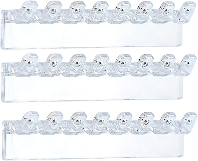 Wall Mounted Acrylic Necklace Organizers Wall Mounted Jewelry with Hooks for Necklaces Bracelets and Rings Bedroom Jewelry