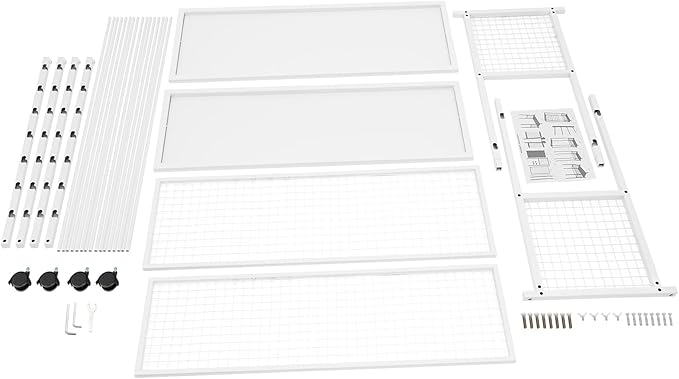 Double-Sided 16 Tier Ribbon Rack, Large Capacity Rolling Ribbon Wrapping Paper Organizer w/Top Shelf & Basket, Movable Metal Storage Cart for Home Retail Studio, 39"x13"x59" (White)