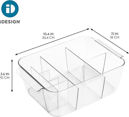 iDesign Makeup Organizer for Countertop - Storage for Cosmetics and Toiletries, Set of 2, Clear, Made in USA