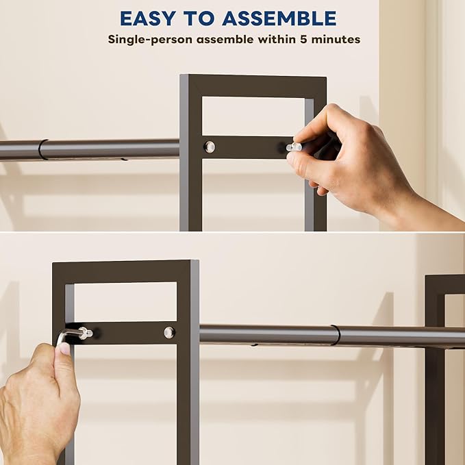 Mavivegue Expandable Shoe Rack, 2-Tier Adjustable Shoe Organizer, Shoe Shelf for Closet, Entryway, Front Door