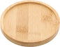 Bamboo Round Tray – 3.7” Outer Diameter, 3.4” Inner Diameter, Reusable Bamboo Plate, Mini Wood Dish for Snacks, Jewelry, Vanity, Candle or Bathroom Decor