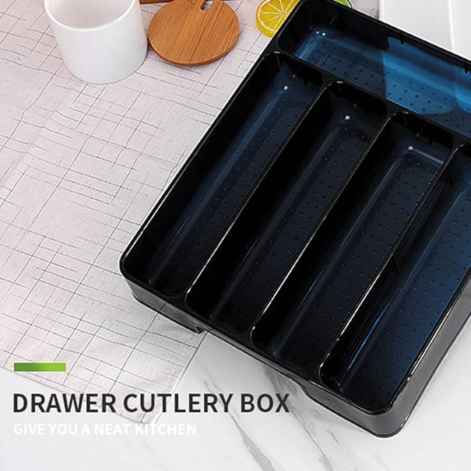 Drawer Tray Spoon Forks Cutlery Separation Finishing Rack Storage Box