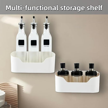 2 Packs Cabinet Door Organizer, Wall storage basket for Bathroom,Kitchen,Cabinet, Living Room,Office, Wall basket organizer with Self-adhesive hook, 9x4.2x2.5inches
