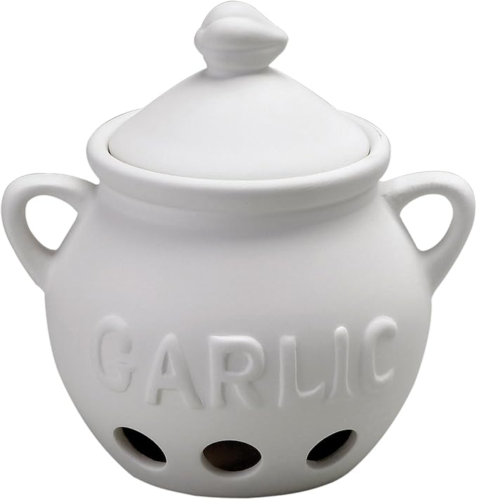 Fantes Garlic Keeper, Unglazed Earthenware Ceramic, The Italian Market Original since 1906