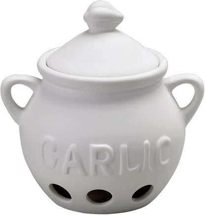 Fantes Garlic Keeper, Unglazed Earthenware Ceramic, The Italian Market Original since 1906