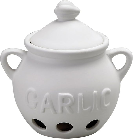 Fantes Garlic Keeper, Unglazed Earthenware Ceramic, The Italian Market Original since 1906