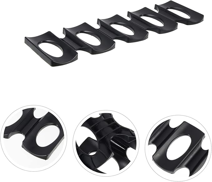 Amosfun 2pcs Refrigerator Beer Holder Mat Slip Beverage Storage Rack for Cans and Bottles for Organizing Soda Beer and Other Drinks Fridge Black