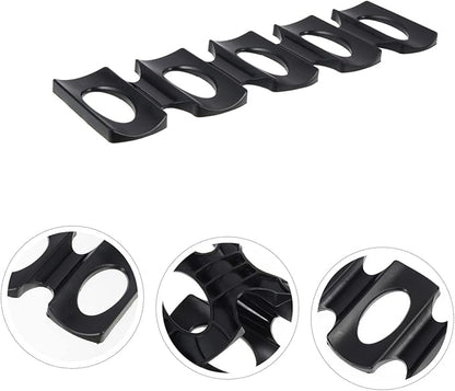 Amosfun 2pcs Refrigerator Beer Holder Mat Slip Beverage Storage Rack for Cans and Bottles for Organizing Soda Beer and Other Drinks Fridge Black