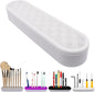 1Pcs White Makeup Brushes Holder Silicone Make Up Brush Holder Stand Makeup Vanity Brush Holders for Painting Pen Brushes Nail Clippers Drill Pens Ruler Sewing Craft Tools