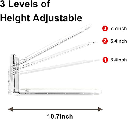 Shoe Slots Organizer for Closet 12Pack Adjustable Shoe Stacker Organizer Storage Shoe Rack Space Saver Storage Shoe Holder Organization (Transparent)
