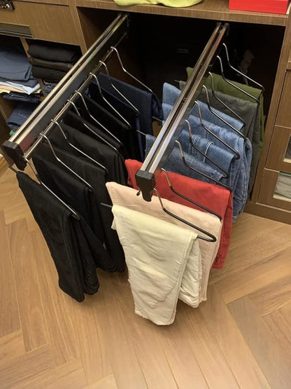 Closet Clothes Hanger Rail,Pull-Out Closet Rod 30-60cm,Wardrobe Clothing Rail,Closet Organizer Rack for Pants and Coat (700mm/27.56inch)