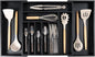 KitchenEdge Premium Silverware, Flatware and Utensil Organizer for Kitchen Drawers, Food-Safe Contract Grade, Expandable from 16 to 28 In, Black Bamboo