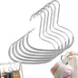 Durable Steel Hangers: Maximize Closet Space with Versatile Storage, Multifunctional Stainless Steel Hat Hangers, Heavy Duty Space Saving Closet Organizer for Hats, Scarves, Belts (Gray,6PCS)