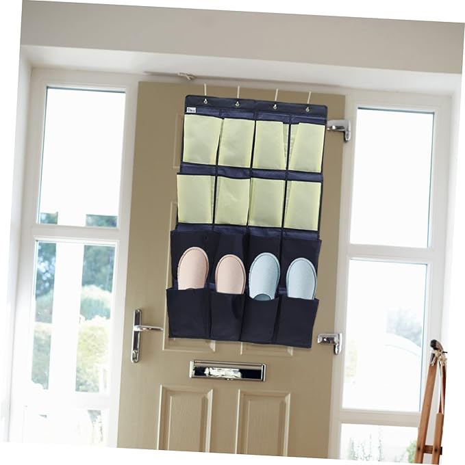 Hemobllo Over The Door Shoe Organizer Bag Oxford Hanging Storage for Closet Bedroom Bathroom Multi Purpose Shoe Storage