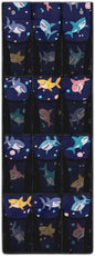 Generic Blue Shark Over The Door Storage Organizer Waterproof Over The Door Storage Organizer Shoes Over Door Storage Organizer with Waterproof Pockets for Bathroom Kitchen