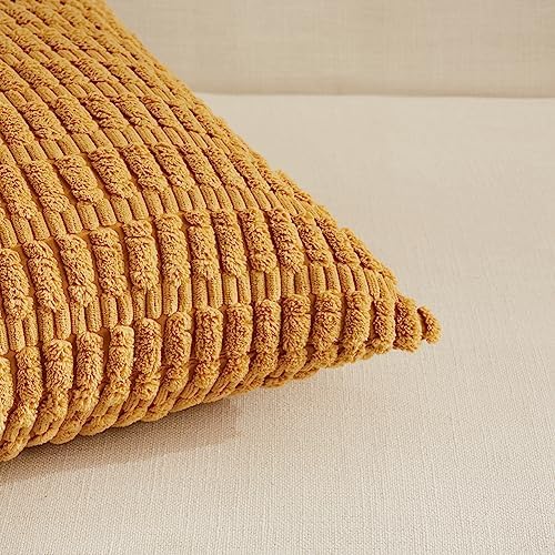 Fancy Homi 4 Packs Decorative Throw Pillow Covers for Living Room Couch Bed, Modern Farmhouse Boho Home Décor Accent Cushion Case, 20" x 12", Fall - Image 4