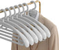 Plastic Clothes Hanger, Extra Thick Plastic Wide Shoulder Adult 360 Degrees Rotate Slip Resistant Standard Clothing Hanger Ideal for Everyday Use Grey 10 Pack