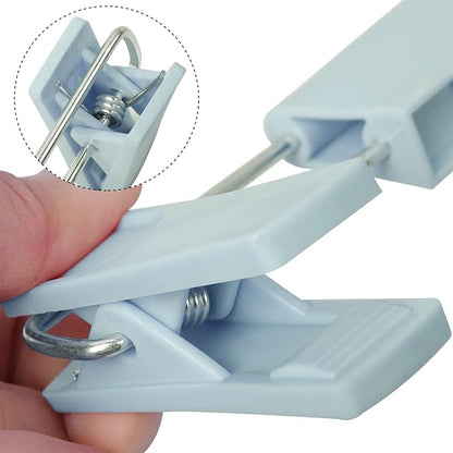 NORTHERN BROTHERS Pants Hangers with Clips Skirt Hangers for Women Plastic Clip Hanger for Pants Clothes Hanger (30pack, Blue)