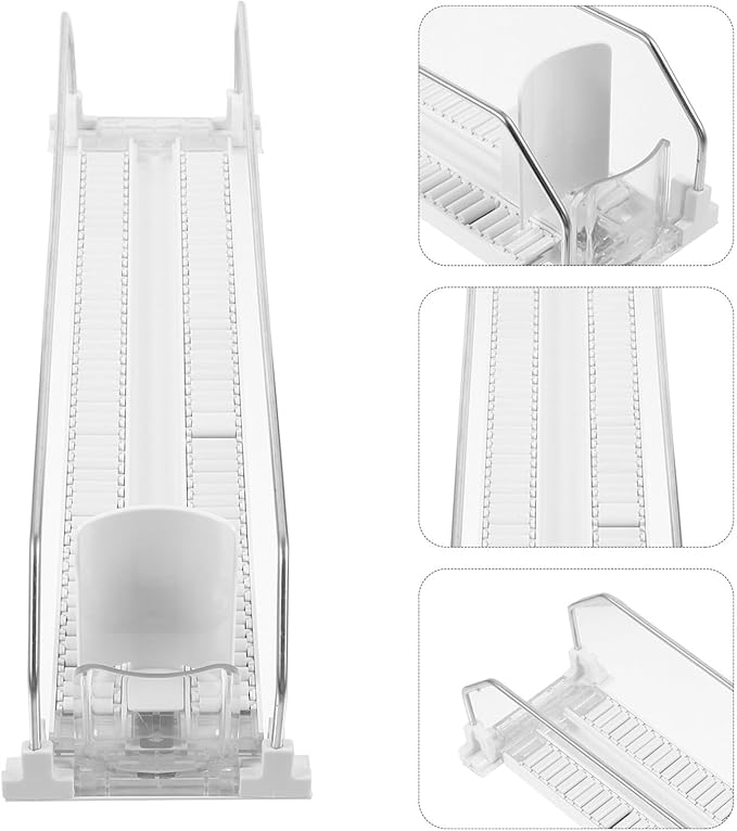Kichvoe Self-pushing Beverage Organizer Drink Dispenser for Fridge Supermarket Shelf Pusher Keeps Cans Neatly Arranged for Easy Access and Storage