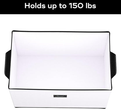 SCOUT Rump Roost LG - Large Lidded Storage Bin with Handles, Collapsible, Stackable, Doubles as Seat or Table, Holds 90 Lbs