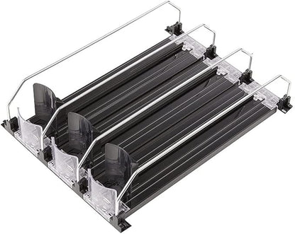 Soda Can Dispenser Beverage Display Rack Fridge Can Dispenser for Refrigerator with Adjustable Glide - Perfect for Soda, Beer, and Other Beverages