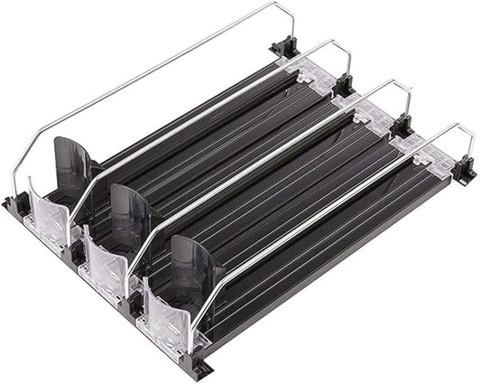 Soda Can Dispenser Beverage Display Rack Fridge Can Dispenser for Refrigerator with Adjustable Glide - Perfect for Soda, Beer, and Other Beverages