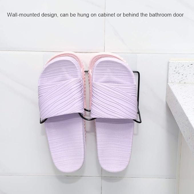 Shoes Rack, Double Layer Wall Mounted Shoes Rack Organizer Hanging Shoe Shelves Holder Hanging Over The Wall for Hanging on The Door Bathroom(White)